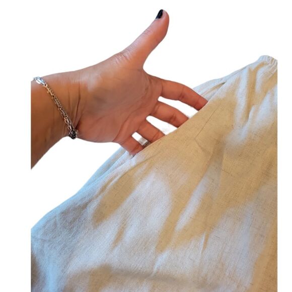 NWT The Salt Haus Mabel The Nina Cut Out Linen Blend Dress Beige M - Picture 9 of 12